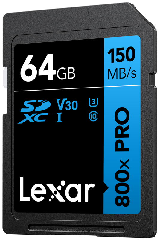 Lexar SDXC 800x Pro UHS-I cards, C10 (V30) U3, R150, 64GB - 2
