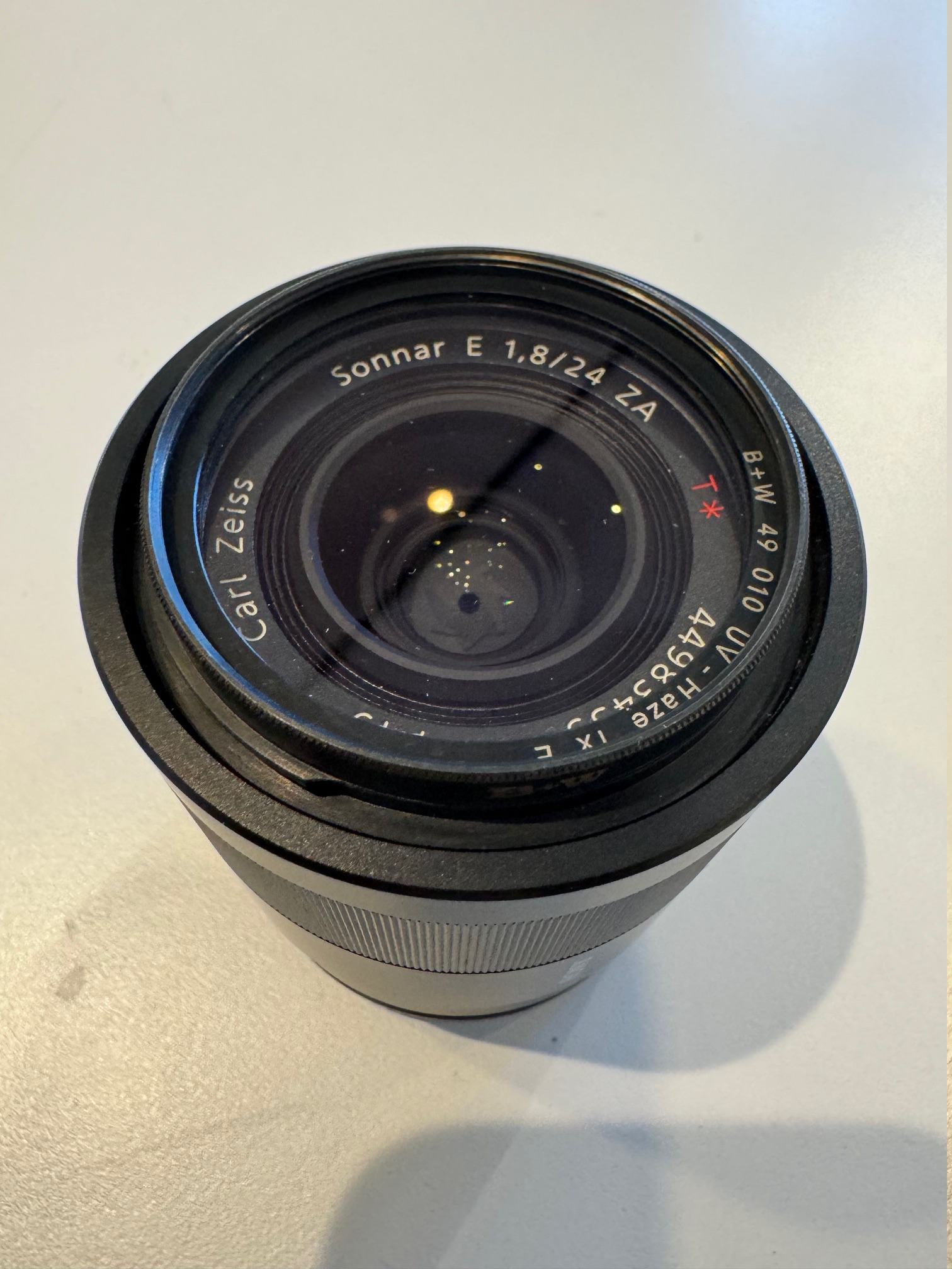 SONY Sonnar T* E 24mm F1.8 ZA With UV- Filter E-mount Lens- Used