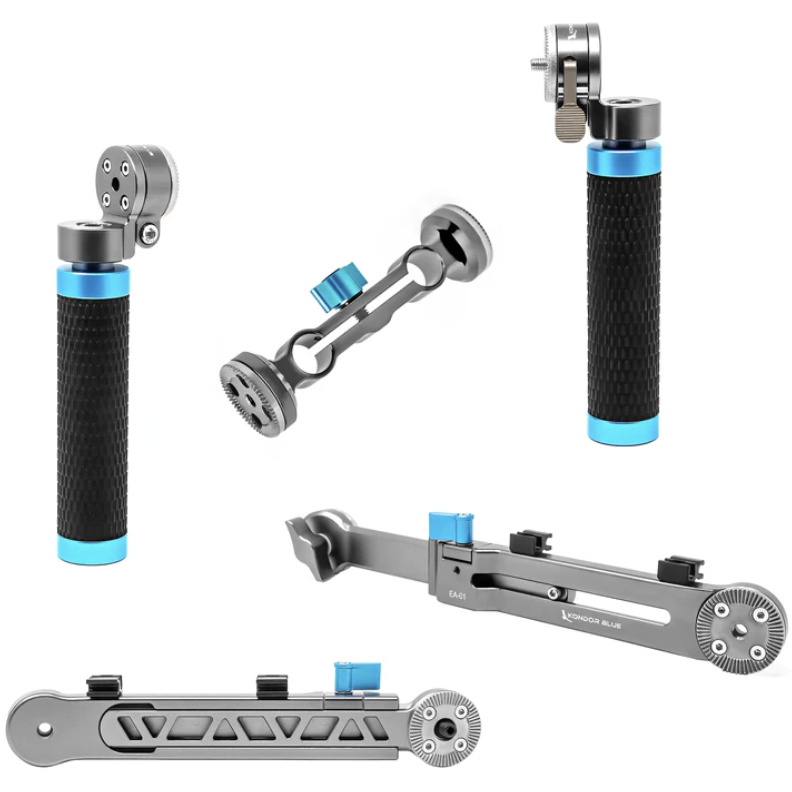 Kondor Blue Rosette Arms, Grips, And Clamp Bundle - 5