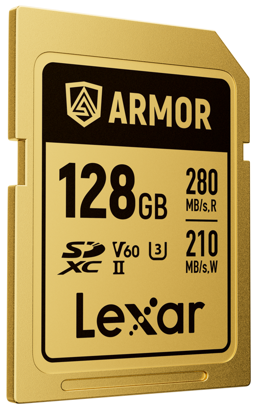 Lexar SDXC ARMOR Gold UHS-II U3, Stainless Steel, IP68 R280/W210 (V60) 128GB - 3