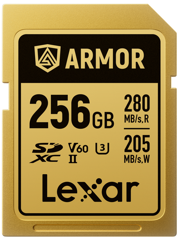 Lexar SDXC ARMOR Gold UHS-II U3, Stainless Steel, IP68 R280/W210 (V60) 256GB