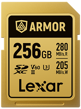 Lexar SDXC ARMOR Gold UHS-II U3, Stainless Steel, IP68 R280/W210 (V60) 256GB