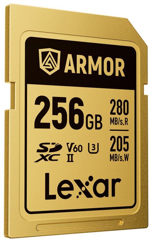 Lexar SDXC ARMOR Gold UHS-II U3, Stainless Steel, IP68 R280/W210 (V60) 256GB - 3