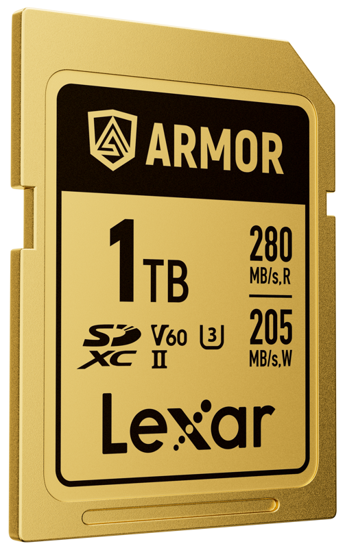 Lexar SDXC ARMOR Gold UHS-II U3, Stainless Steel, IP68 R280/W210 (V60) 1TB - 3