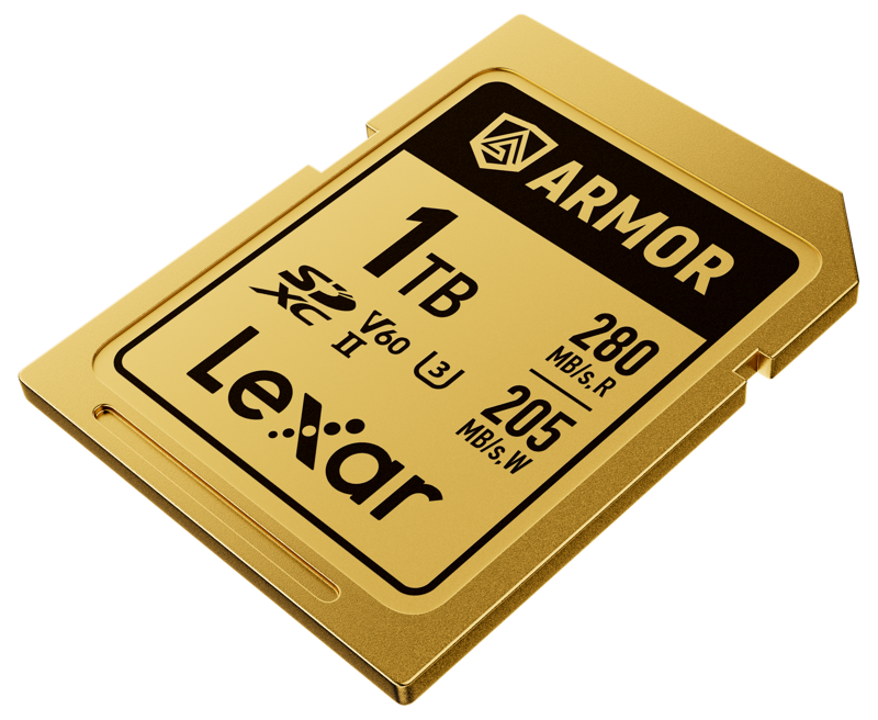 Lexar SDXC ARMOR Gold UHS-II U3, Stainless Steel, IP68 R280/W210 (V60) 1TB - 4