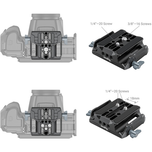 SmallRig Universal Camera Baseplate with 15mm LWS Rod Clamp 3357 - 3