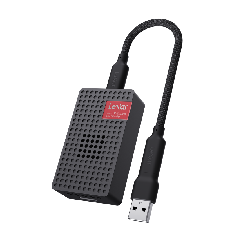 Lexar Cardreader microSDXC Express, compatib w./microSD UHS-I, R900MB/s w./built-in fan (USB3 – för filmskapare