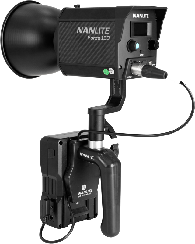 Nanlite V Mount Battery Grip with 4 Pin XLR Connector - 2