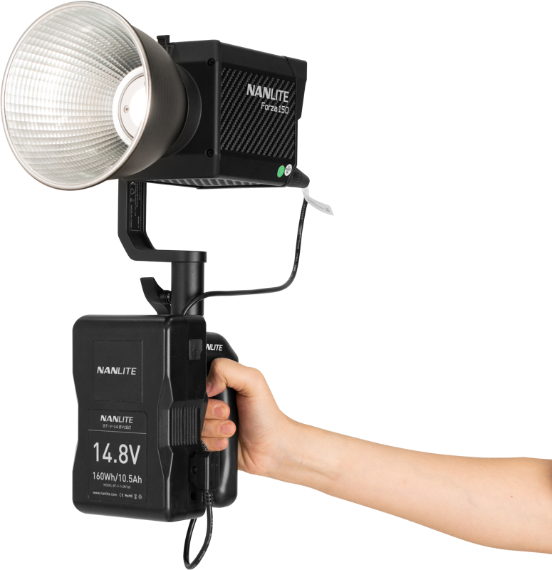 Nanlite V Mount Battery Grip with 4 Pin XLR Connector - 5