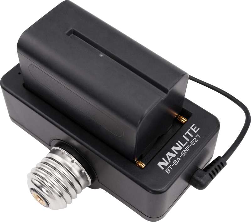 Nanlite NPF Battery Adapter with E27 Head - 3