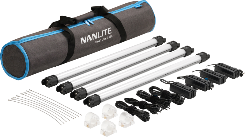 Nanlite Pavotube II 15C LED RGBWW Tube Light 4 Light Kit - 7