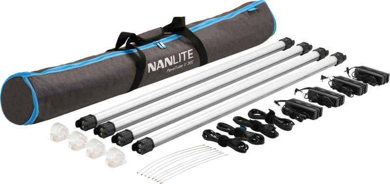 Nanlite Pavotube II 30C LED RGBWW Tube Light 4 Light Kit – för filmskapare