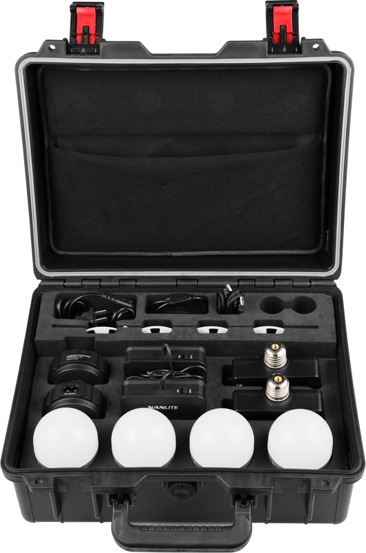 Nanlite Kit Nanlite Pavotube T8-7X-4 Light kit  & Pavobulb 10C 4 Bulb kit - 10