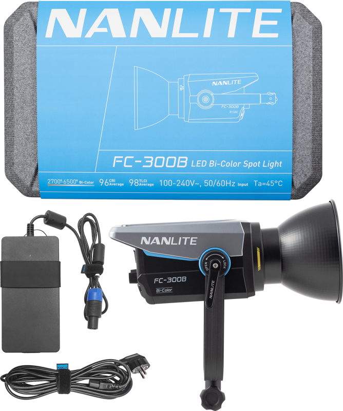 Nanlite FC-300B LED Bi-color Spot Light - 10