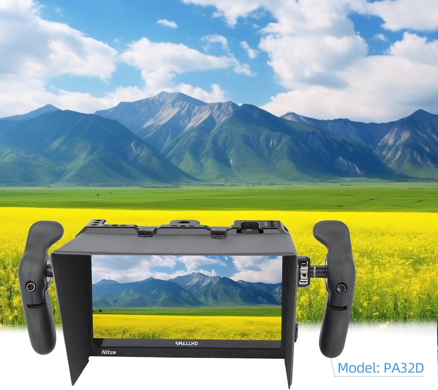 Nitze Cage Kit für SmallHD Indie 5 / Cine 5 Monitor mit Sonnenblende - JT-S03B - 6