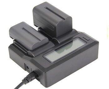 Dubbel Laddare Lcd Usb  Sony Np-f550