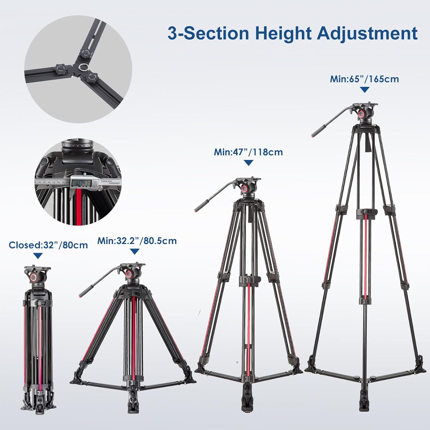 Miliboo MTT605B Carbon Fiber Video Tripod Kit with Ground Spreader - 10