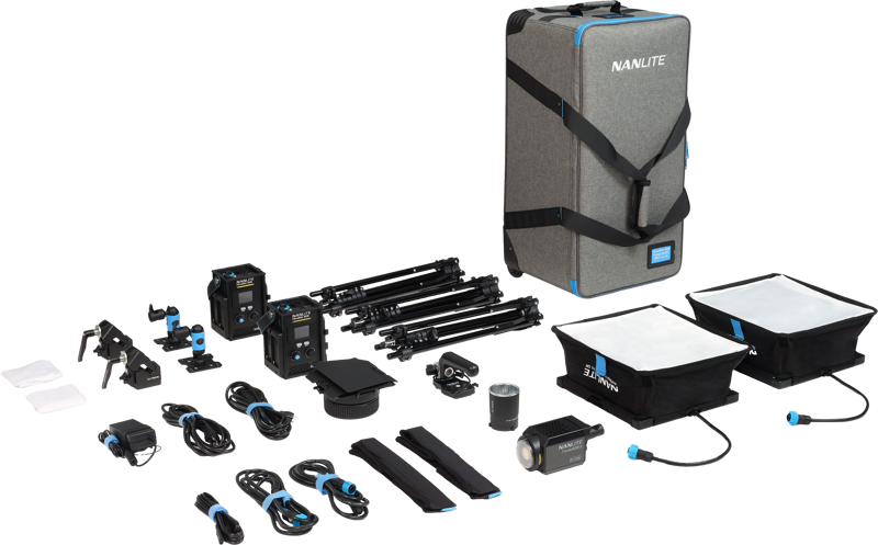 Nanlite PavoSlim 60B x 2 & Forza 60B II KIT - 3-Light Kit with Light Stand - 3