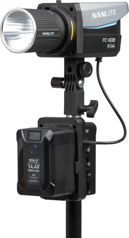 Nanlite V-mount Battery Grip with DC Connector - 5