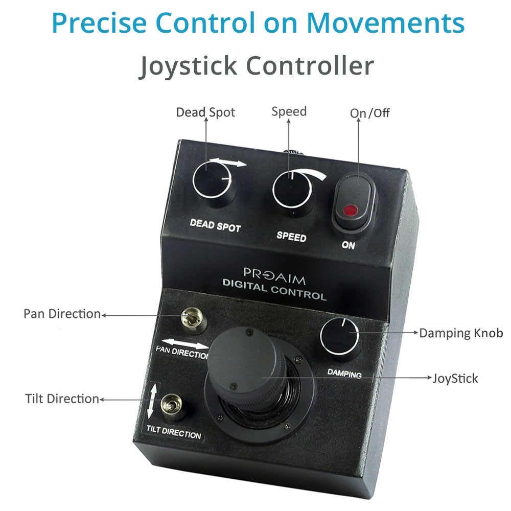 Proaim  Gold Pan Tilt Head with 12V Joystick Control Box - 4