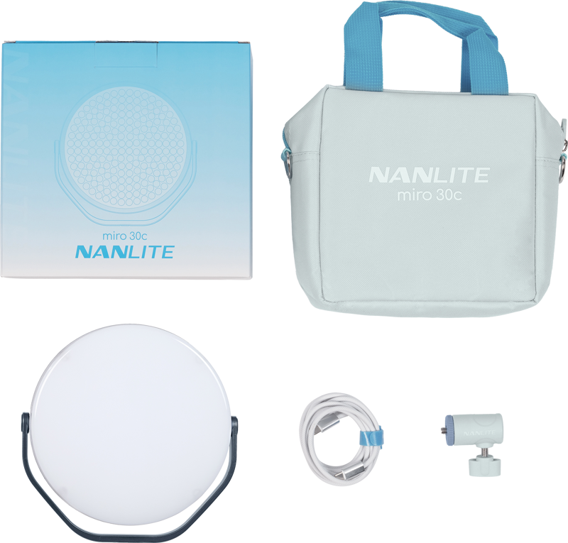 Nanlite Miro 30c LED Full-color Round Panel Light  (Midnight Blue) - 2