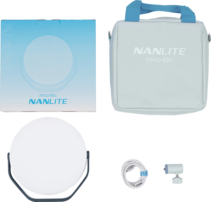 Nanlite Miro 60c LED Full-color Round Panel Light  (Midnight Blue) - 5