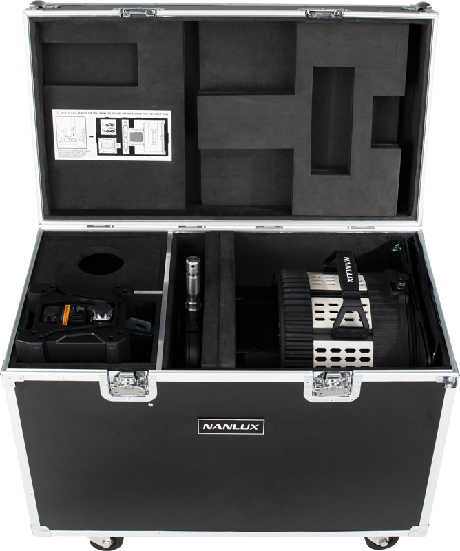 Nanlux Evoke 1200B Spot Light with FL-35YK Fresnel Lens and Flight Case - 7