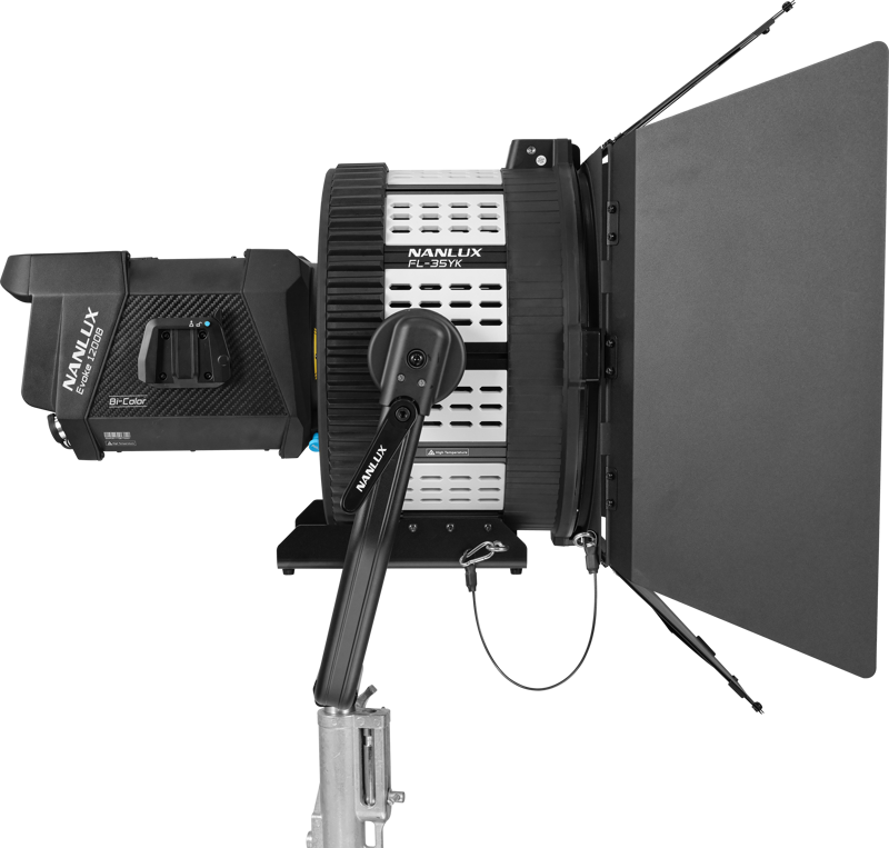 Nanlux Evoke 1200B Spot Light with FL-35YK Fresnel Lens and Flight Case - 6