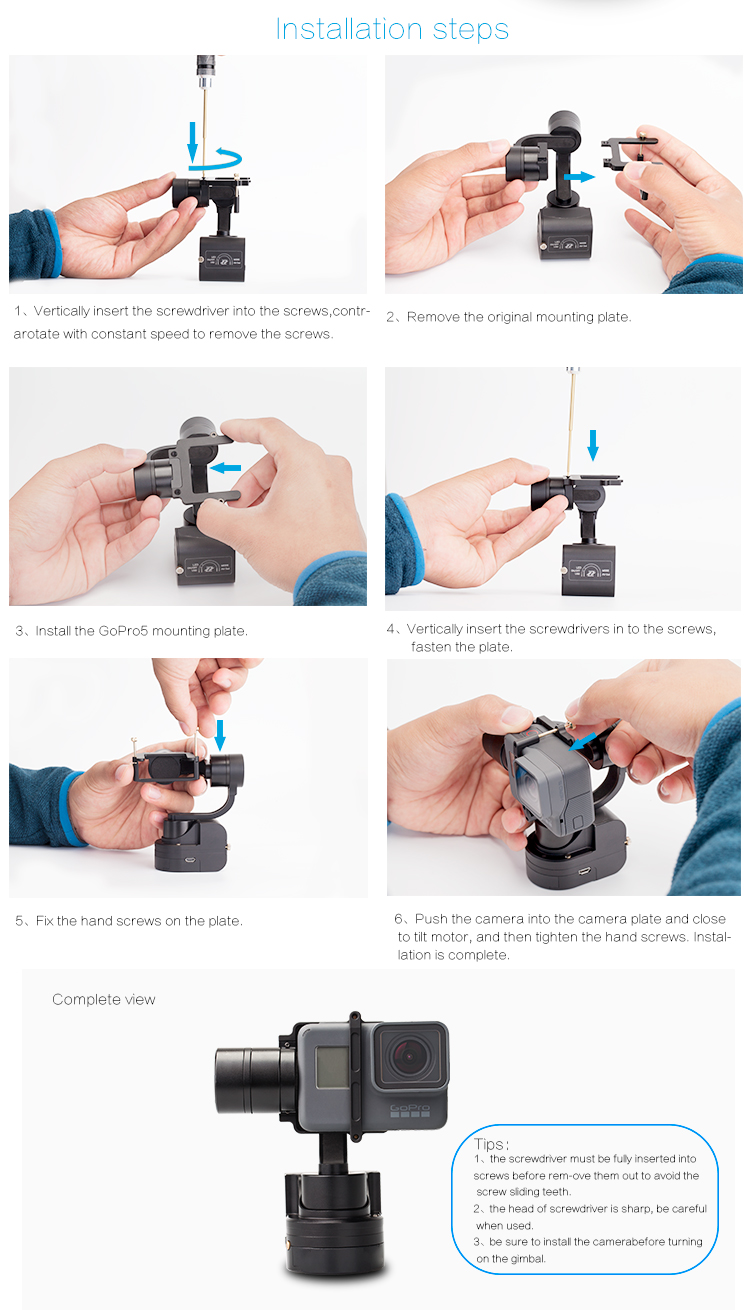 Rider-M 3-axis Gimbal Stabilizer Gopro 5 Zhiyun-Tech - 5