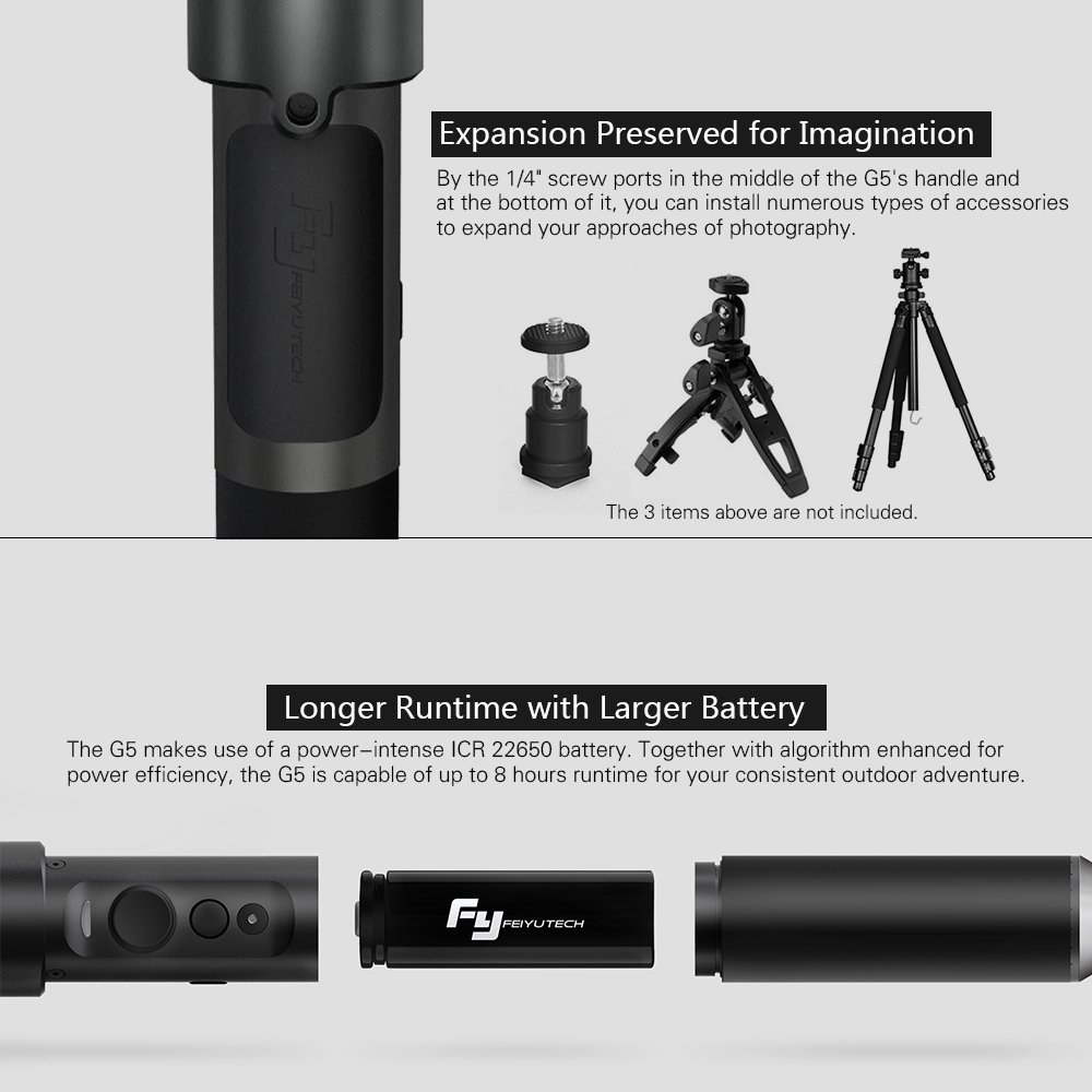 G5 Handheld Gimbal stabilizer for GoPro HERO5 / HERO4 Feiyu-tech - 6