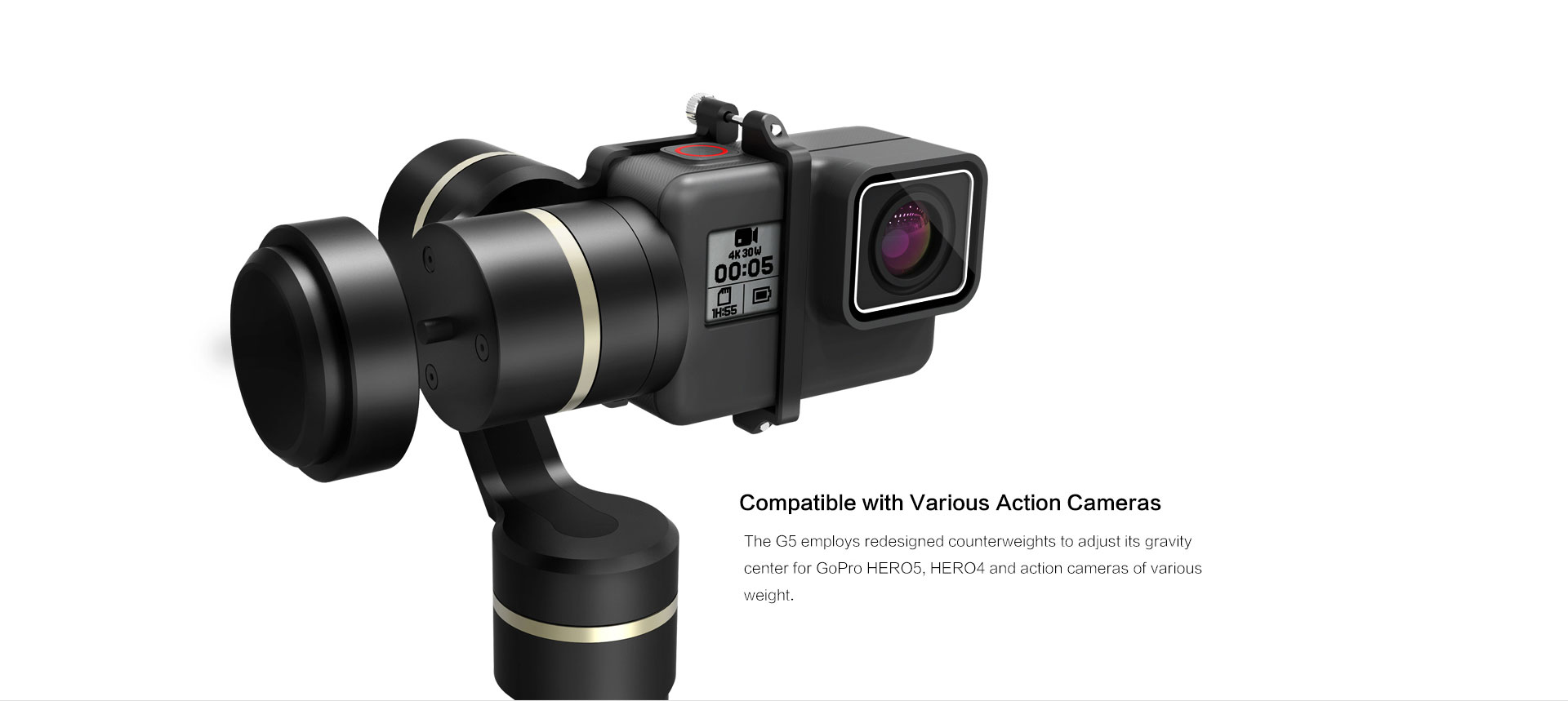 G5 Handheld Gimbal stabilizer for GoPro HERO5 / HERO4 Feiyu-tech - 11