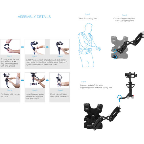 Thanos-Pro  Gimbal Support with Vest Arm Yoke Collar System for DJI Ronin-S - 4