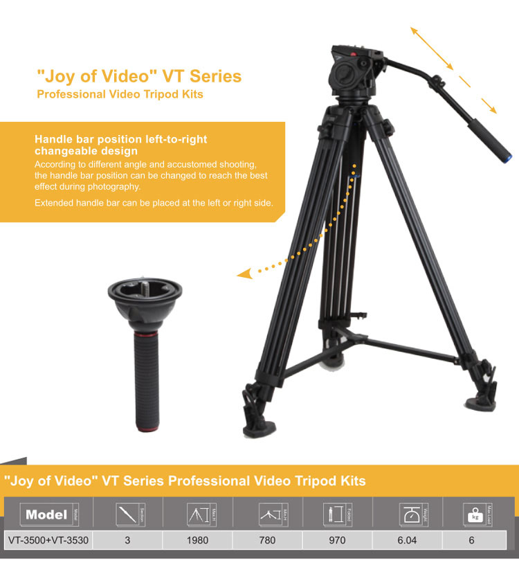 Tripod Vt-3500 Kingjoy + Vt3530  - 3