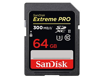 Sandisk Memorycard Secure Digital 64GB Extreme Pro SDXC UHS-II U3 C10 300MB/s