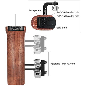 SmallRig Wooden Universal Side Handle HSN2093C