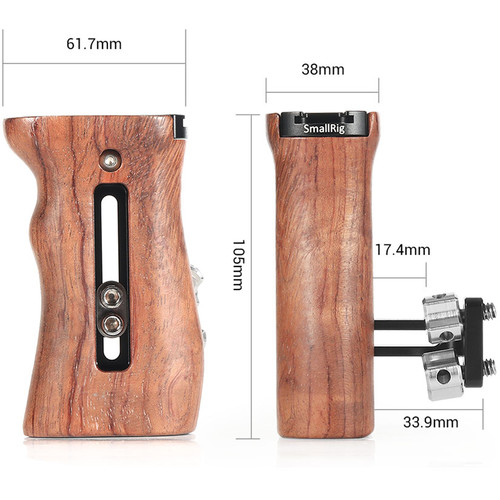SmallRig Wooden Universal Side Handle HSN2093C - 3