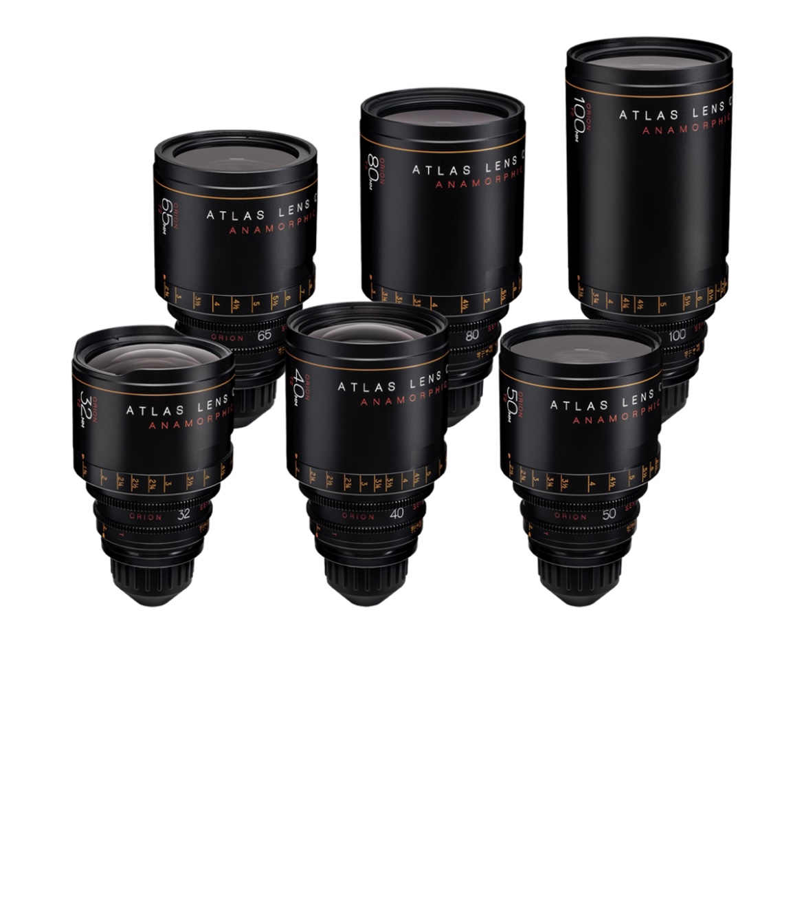 Atlas Anamorphic Cinema Lins Orion Series 6-Lens Set 32/40/50/65