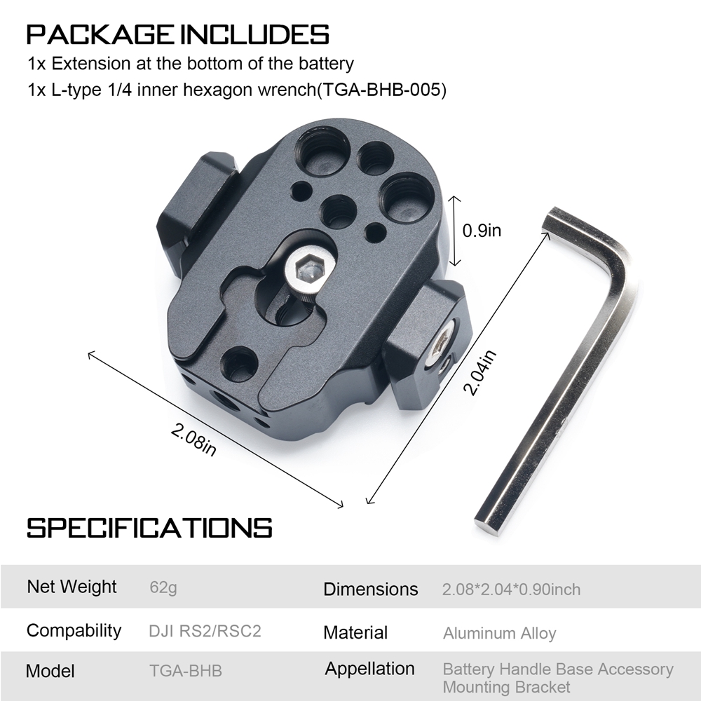 Tilta Battery Handle Base Accessory Mounting Bracket - 8