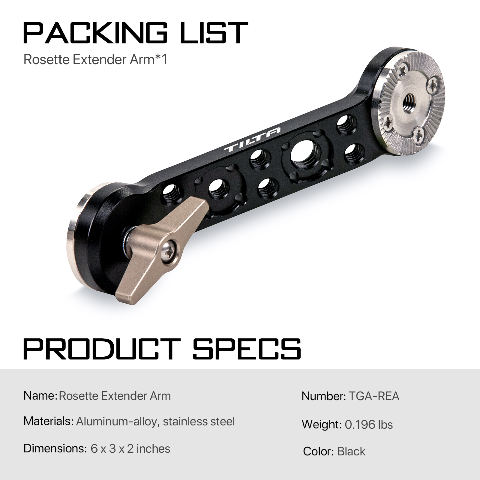 Tilta Rosette Extender Arm - 6