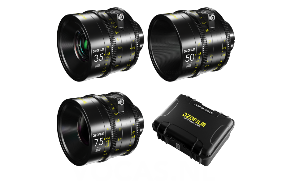 DZOFilm VESPID Cyber Full Frame 3-Lins Kit (35/50/75mm) – för filmskapare