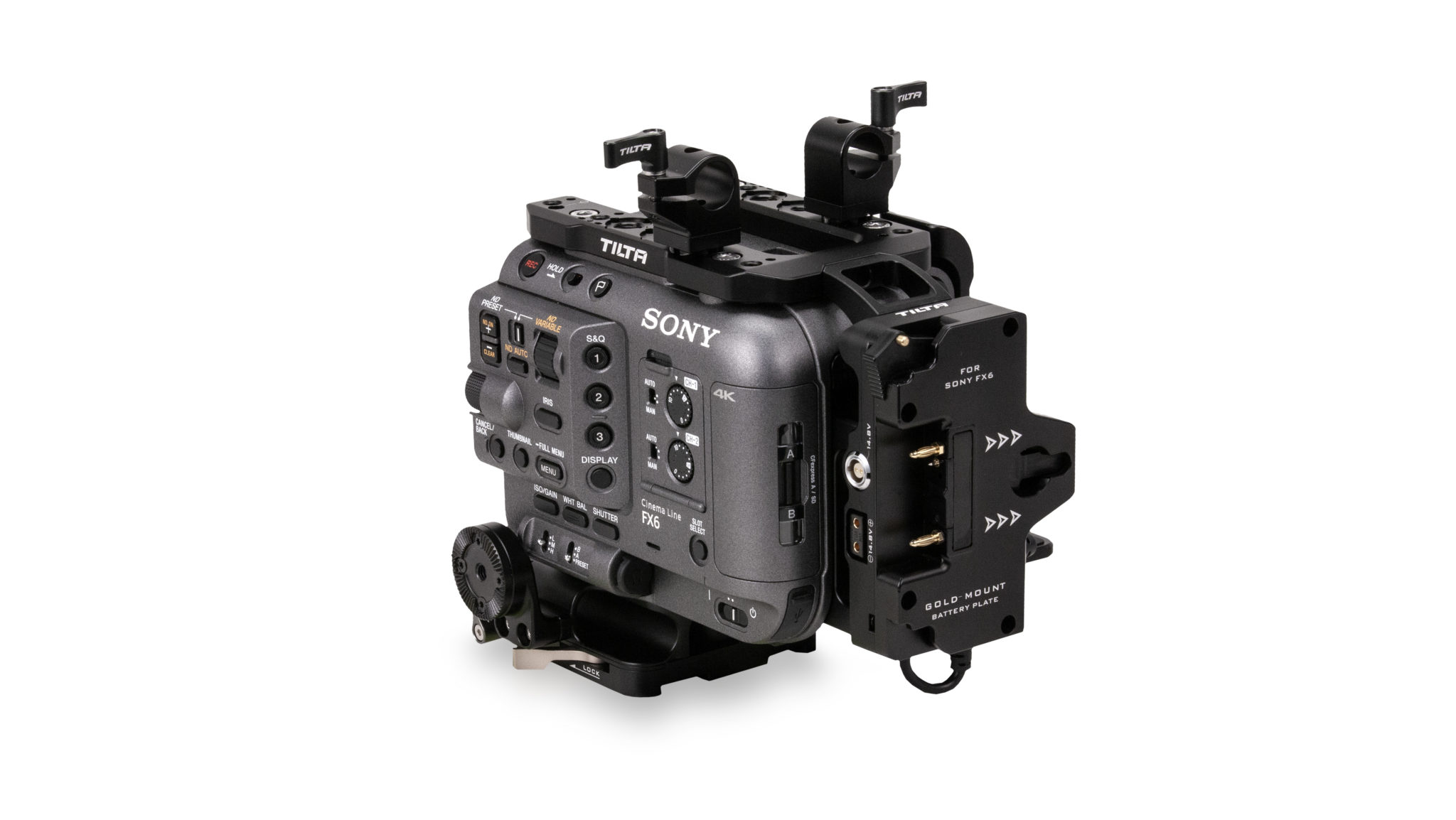 Tilta Camera Cage for Sony FX6 Advanced Kit - Gold Mount - 3