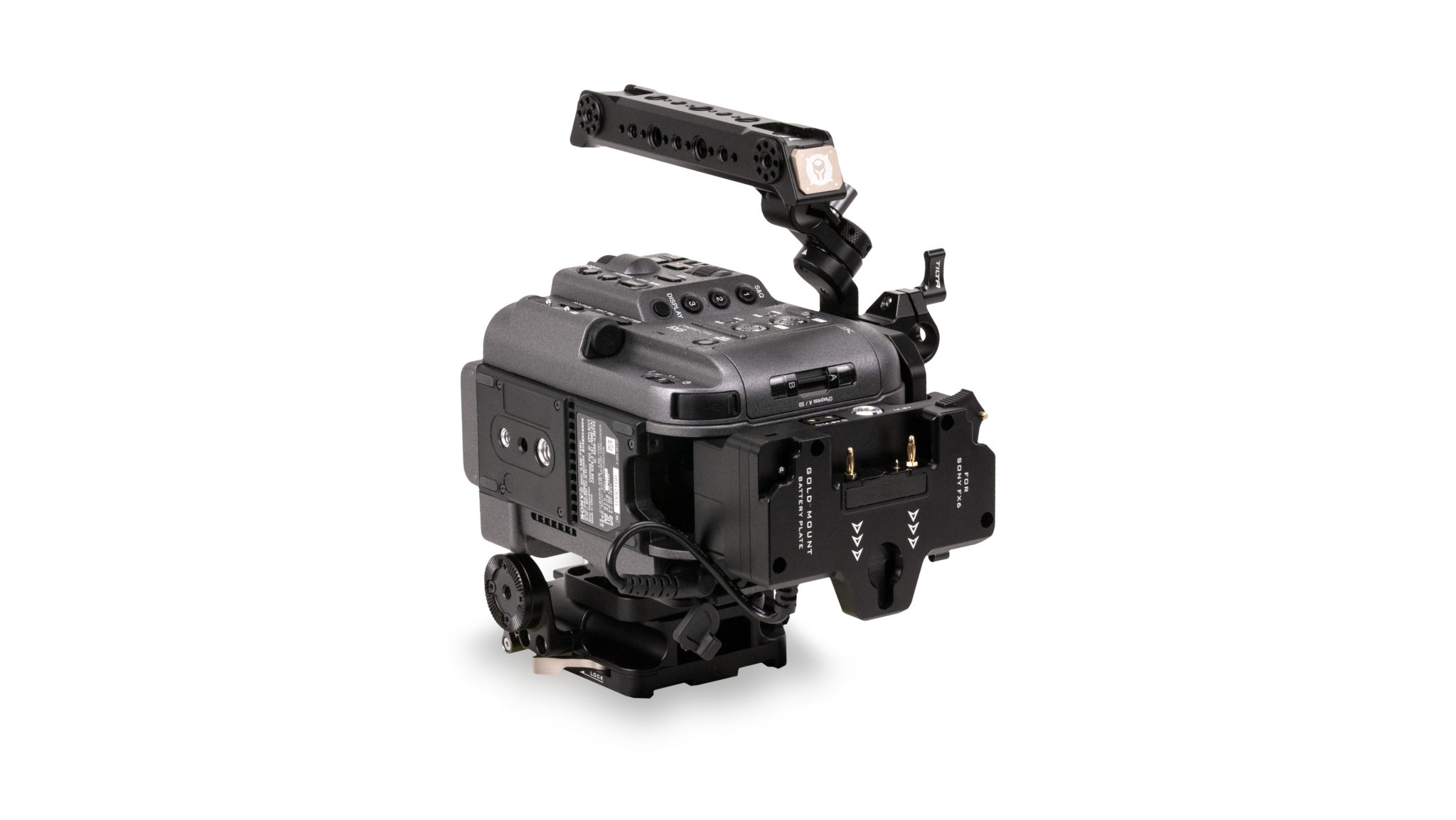 Tilta Camera Cage for Sony FX6 Vertical Mounting Kit - Gold Mount - 5