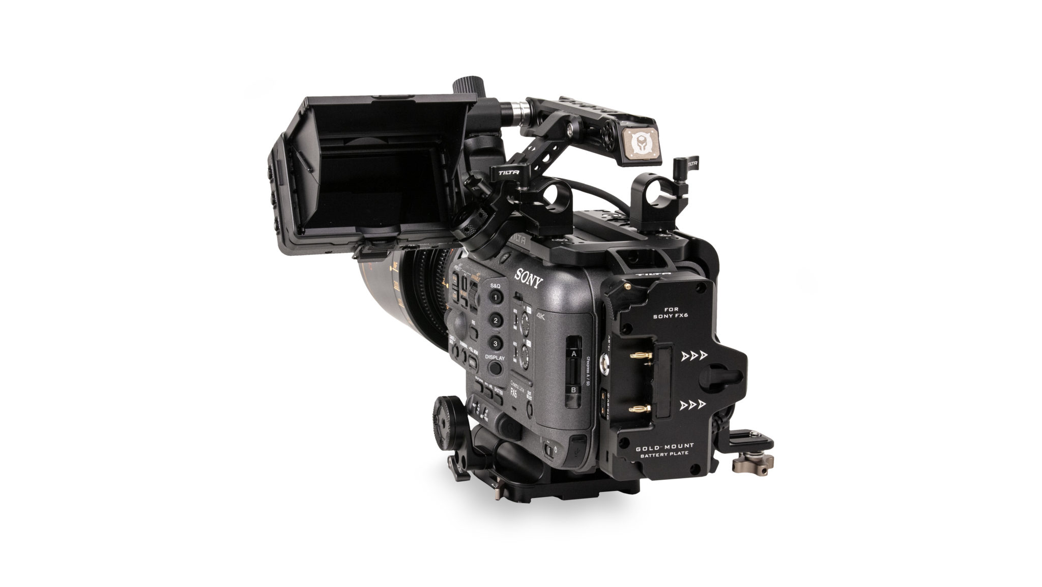 Tilta Camera Cage for Sony FX6 Vertical Mounting Kit - Gold Mount - 3