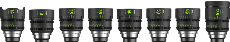 NiSi Cine Lens Set Athena Prime Master (8 Lenses) E-Mount (Without Drop-In Filter)