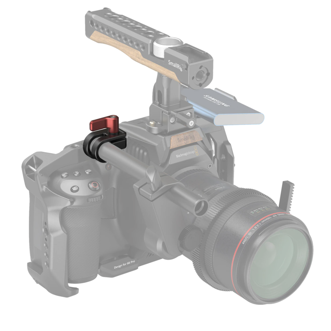 SmallRig 15mm Single Rod Clamp for BMPCC 6K PRO Cage 3276 - 5