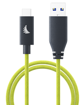 Angelbird Cable I USB-A to C 3.2 I Solid Flex Cable I Lime I 32 cm