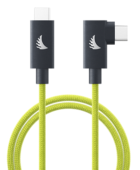 Angelbird Cable I USB-C 4.0 I Solid Flex Cable Right-Angle I Lime I 1 m