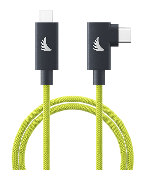 Angelbird Cable I USB-C 4.0 I Solid Flex Cable Right-Angle I Lime I 2 m