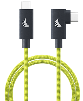 Angelbird Cable I USB-C 4.0 I Solid Flex Cable Right-Angle I Lime I 32 cm