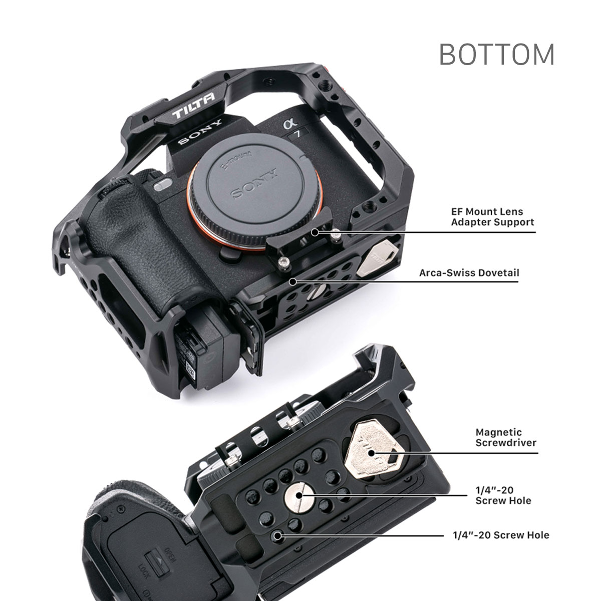 Tilta Full Camera Cage for Sony a7 IV - Black - 3
